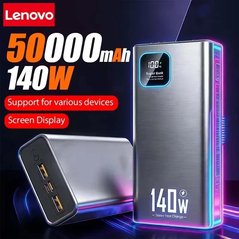 Lenovo Power Bank 50000mAh 140W με Ταχεία Φόρτιση για iPhone και Samsung - Image 2