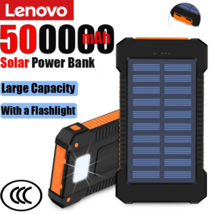 Lenovo Ηλιακό Power Bank 50000mAh για Outdoor Χρήση και Έκτακτες Ανάγκες