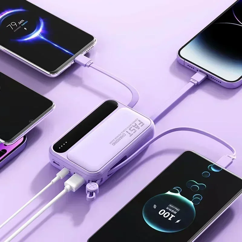 VIVO Power Bank 50000mAh με 4 Ενσωματωμένα Καλώδια και Ταχεία Φόρτιση για Όλα τα Κινητά - Image 5
