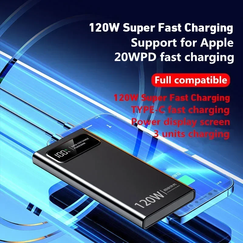 Lenovo Power Bank 50000mAh 120W με Ψηφιακή Οθόνη και Ταχεία Φόρτιση για iPhone, Huawei και Samsung - Image 5