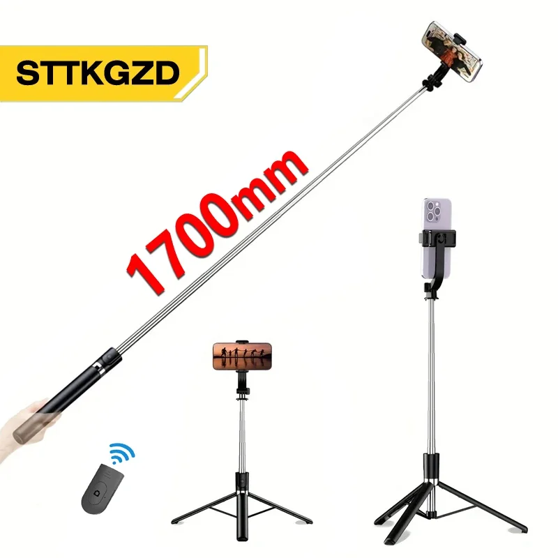 Selfie Stick 170cm με Bluetooth Remote, Tripod και Φωτισμό LED για Live Streaming