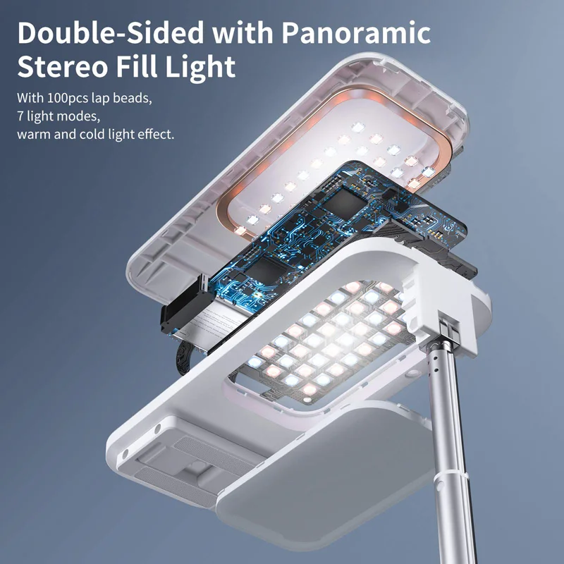 Βάση Κινητού με Bluetooth και LED Φωτισμό για Selfie και Live Streaming - Image 6