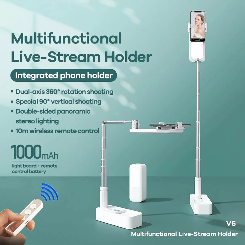 Βάση Κινητού με Bluetooth και LED Φωτισμό για Selfie και Live Streaming