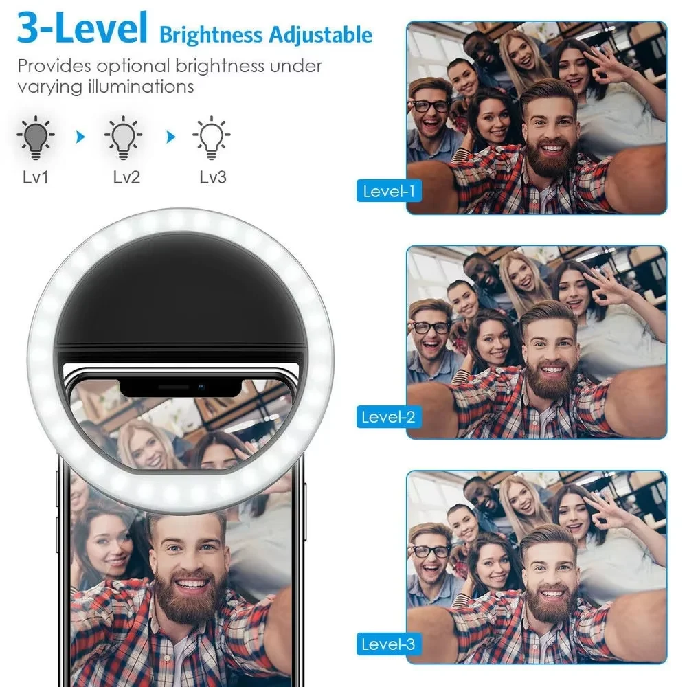 Επαναφορτιζόμενο Ring LED Φωτιστικό Χειρός για Selfie και Live Streaming - Image 6