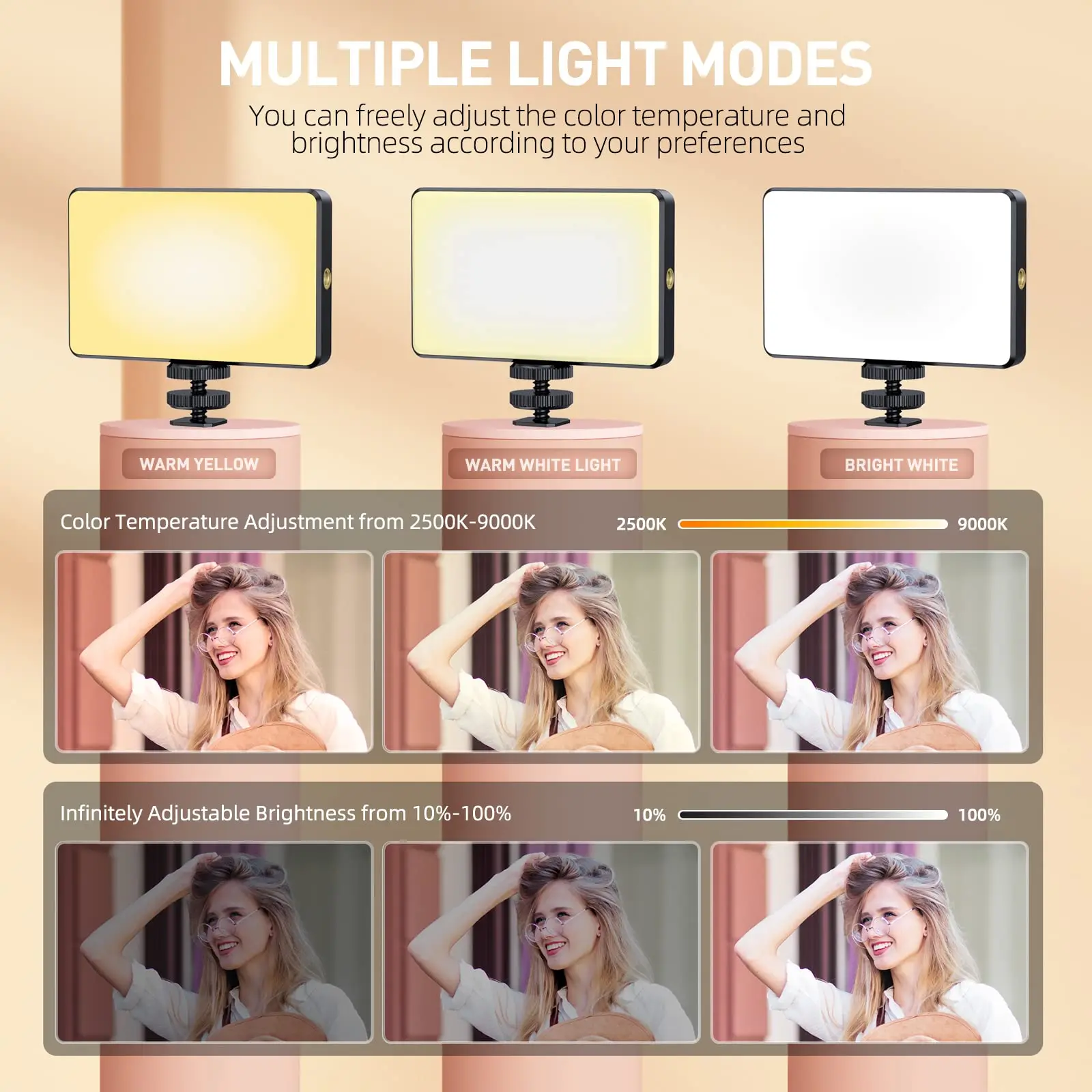 ST-120 LED Video Light 3000mAh CRI95 με Ρυθμιζόμενη Θερμοκρασία Χρώματος 2500-9000K - Image 4