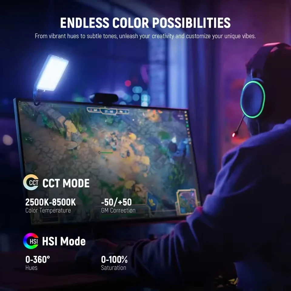 Mini RGB LED Φωτιστικό Τσέπης USB για Vlog, Live Streaming και Φωτογράφιση - Image 4