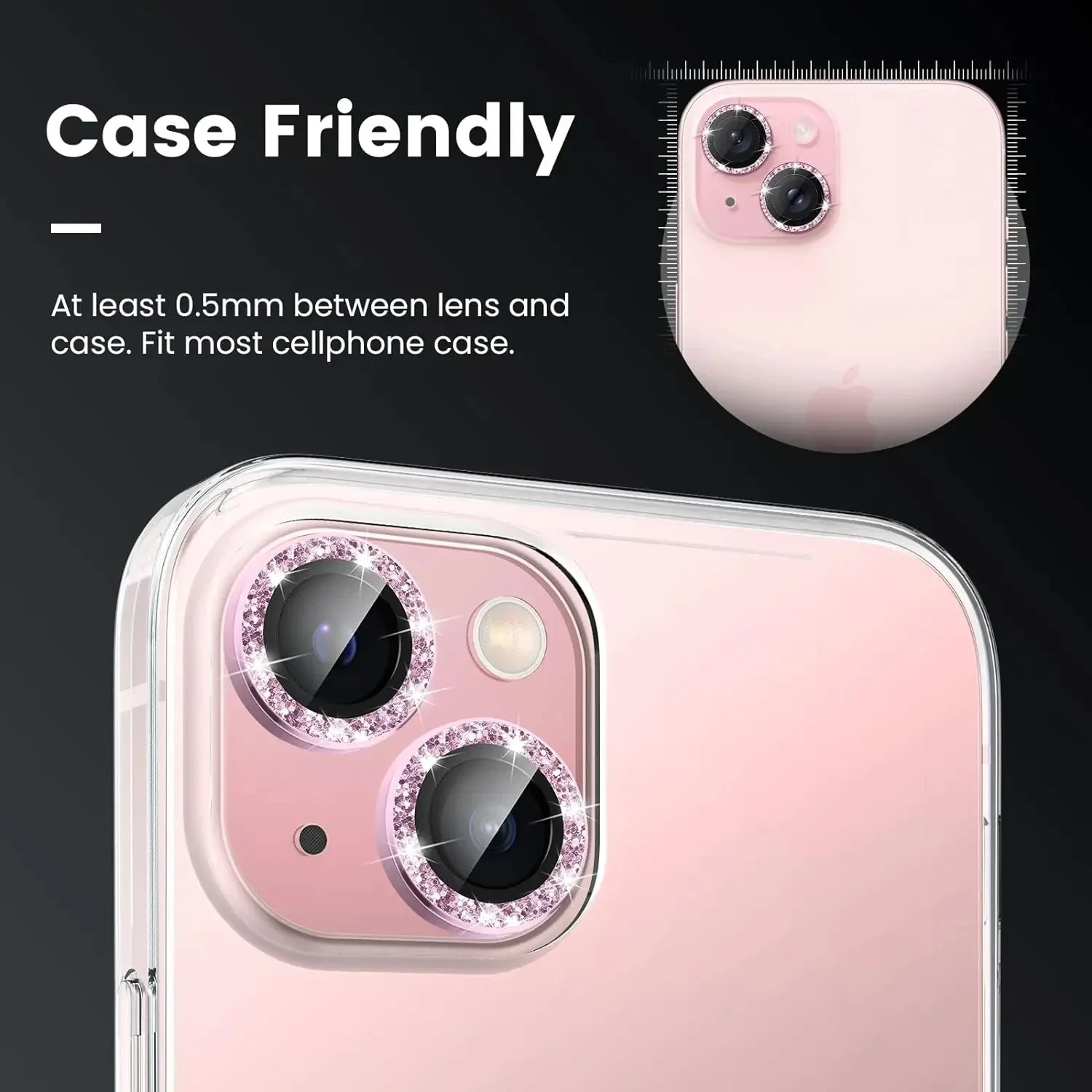 Προστατευτικό Φακού Κάμερας Glitter από Tempered Glass για iPhone 14-17 - Image 5