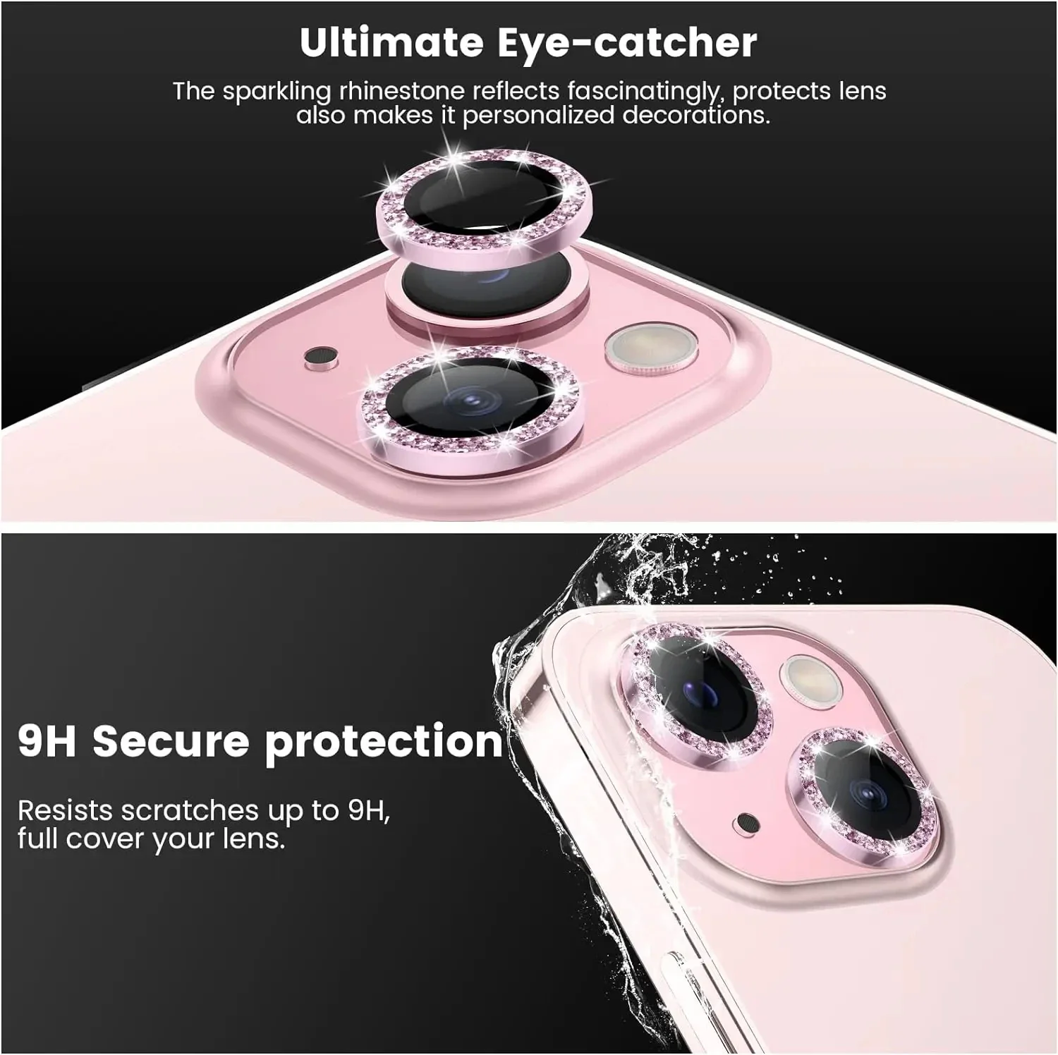 Προστατευτικό Φακού Κάμερας Glitter από Tempered Glass για iPhone 14-17 - Image 3