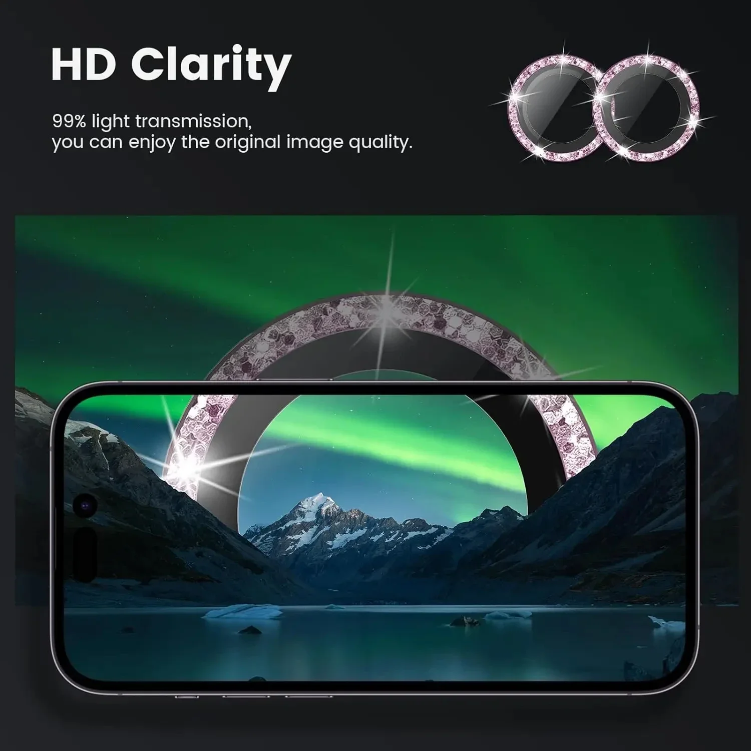 Προστατευτικό Φακού Κάμερας Glitter από Tempered Glass για iPhone 14-17 - Image 6