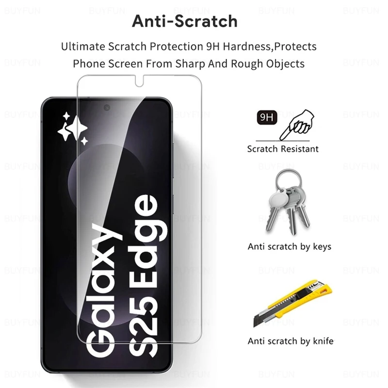 Tempered Glass Πλήρους Κάλυψης 9H για Samsung Galaxy S25 Edge - Image 4