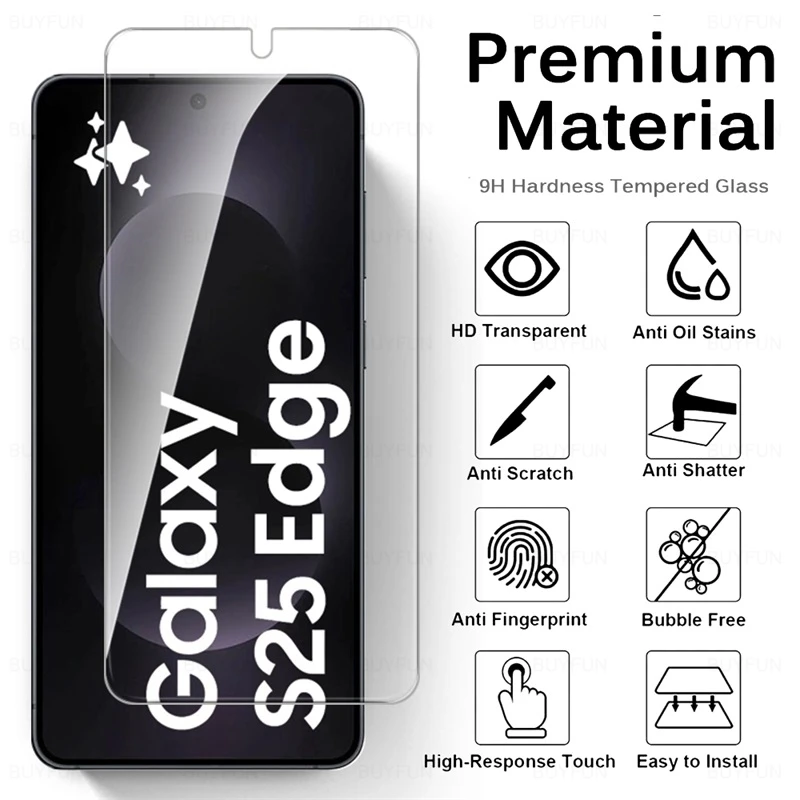 Tempered Glass Πλήρους Κάλυψης 9H για Samsung Galaxy S25 Edge - Image 2