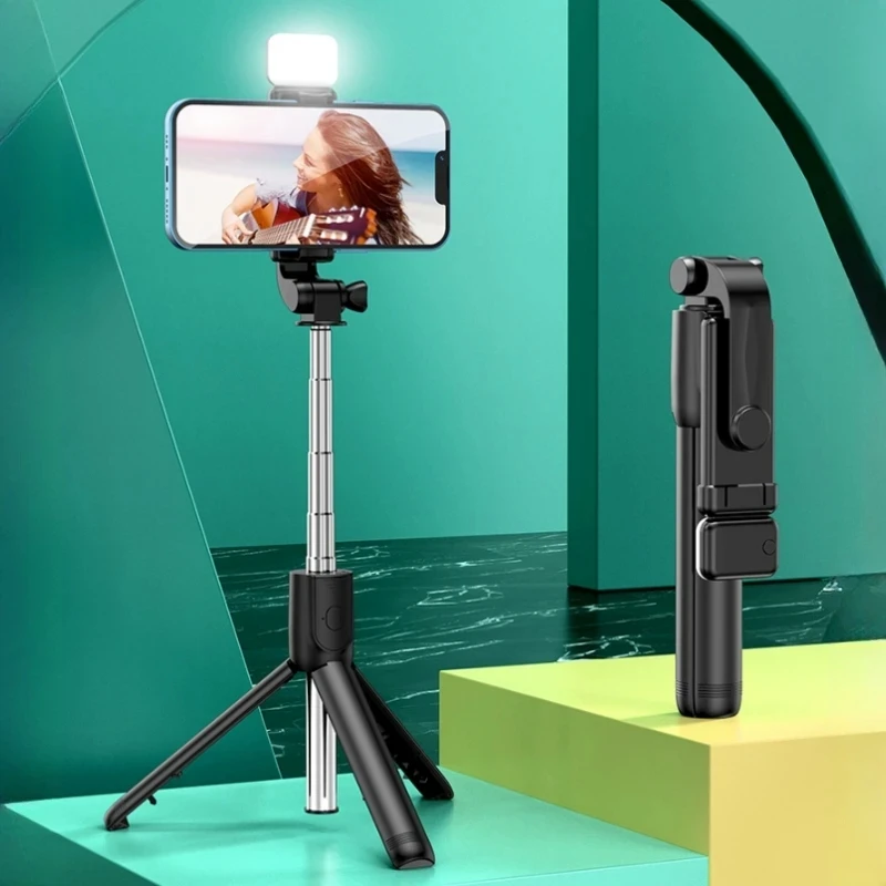 FGCLSY Selfie Stick με Bluetooth Remote, LED Φωτισμό και Mini Tripod
