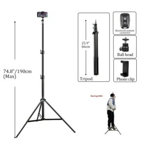 Selfie Stick Τρίποδο Αλουμινίου με Bluetooth Controller 100-200cm