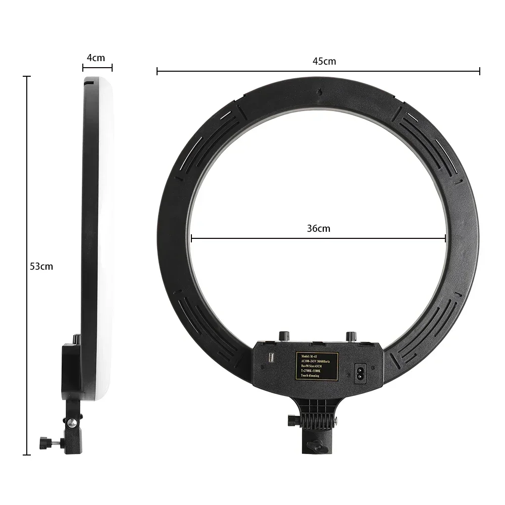 RGB Ring Light 18 Ιντσών με Τρίποδο για Φωτογράφιση και Live Streaming - Image 4