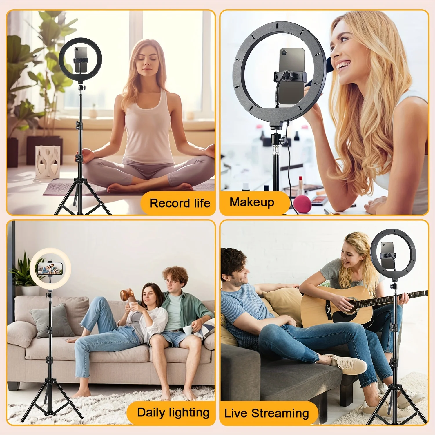 LED Ring Light με Τρίποδο 110cm και 3 Ρυθμίσεις Φωτεινότητας - Image 4