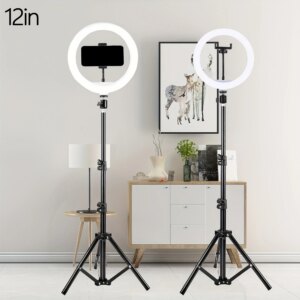LED Ring Light με Τρίποδο 110cm και 3 Ρυθμίσεις Φωτεινότητας