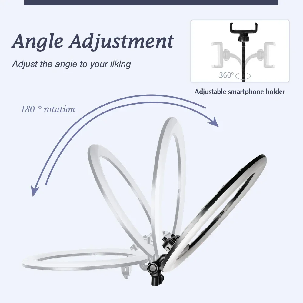 SH Ring Light 18 Ιντσών με Τρίποδο και Ρυθμιζόμενη Ένταση Φωτισμού - Image 3