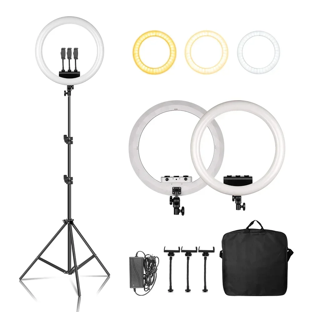 SH Ring Light 18 Ιντσών με Τρίποδο και Ρυθμιζόμενη Ένταση Φωτισμού - Image 2