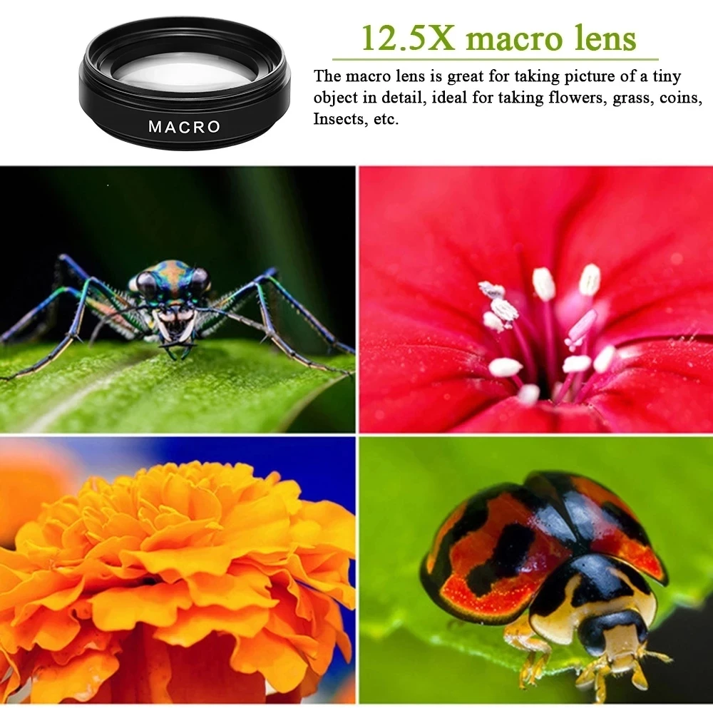 Σετ 2 σε 1 Fish Eye 0.45X και Macro 12.5X Φακός για Κινητό - Image 3
