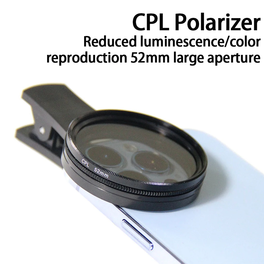 Clip-On CPL Circular Polarizer Filter 52mm για Smartphones και Κάμερες
