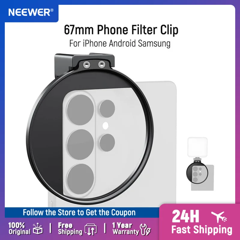 NEEWER CPL Φίλτρο 67mm για Κινητά με Cold Shoe Clip και HD Κυκλικό Πολωτικό Φακό για Android, Samsung και iPhone