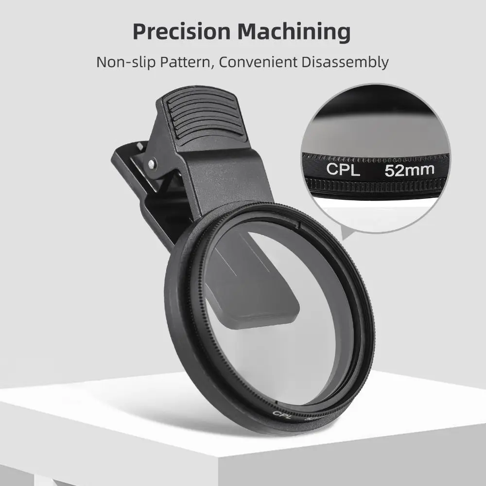 Κυκλικό Πολωτικό Φίλτρο 52mm με Clip για Smartphones