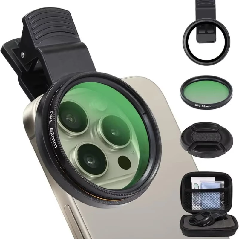 Σετ CPL Φίλτρου 52mm με Clip για iPhone και Android