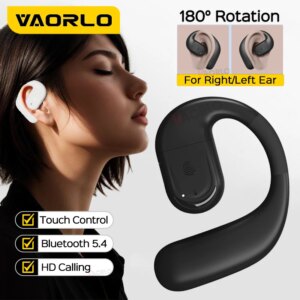 VAORLO Bluetooth 5.4 Ακουστικό Γάντζου με Μικρόφωνο
