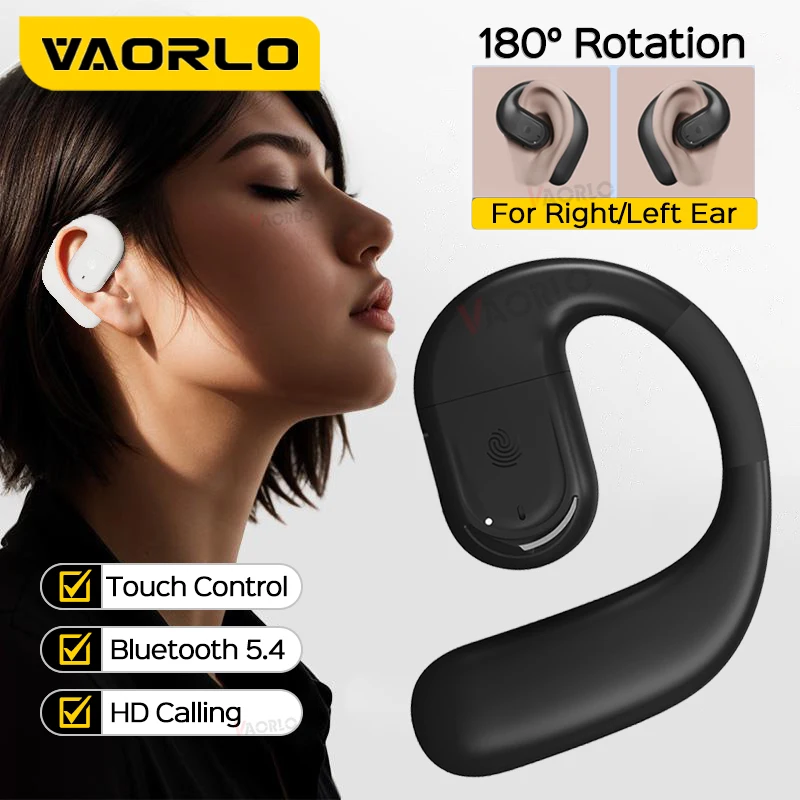 VAORLO Bluetooth 5.4 Ακουστικό Γάντζου με Μικρόφωνο
