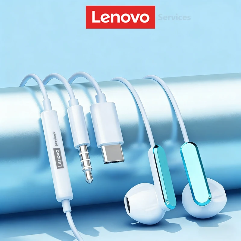 Lenovo Ενσύρματα Ακουστικά 3.5mm/Type-C με ENC και HiFi Ήχο