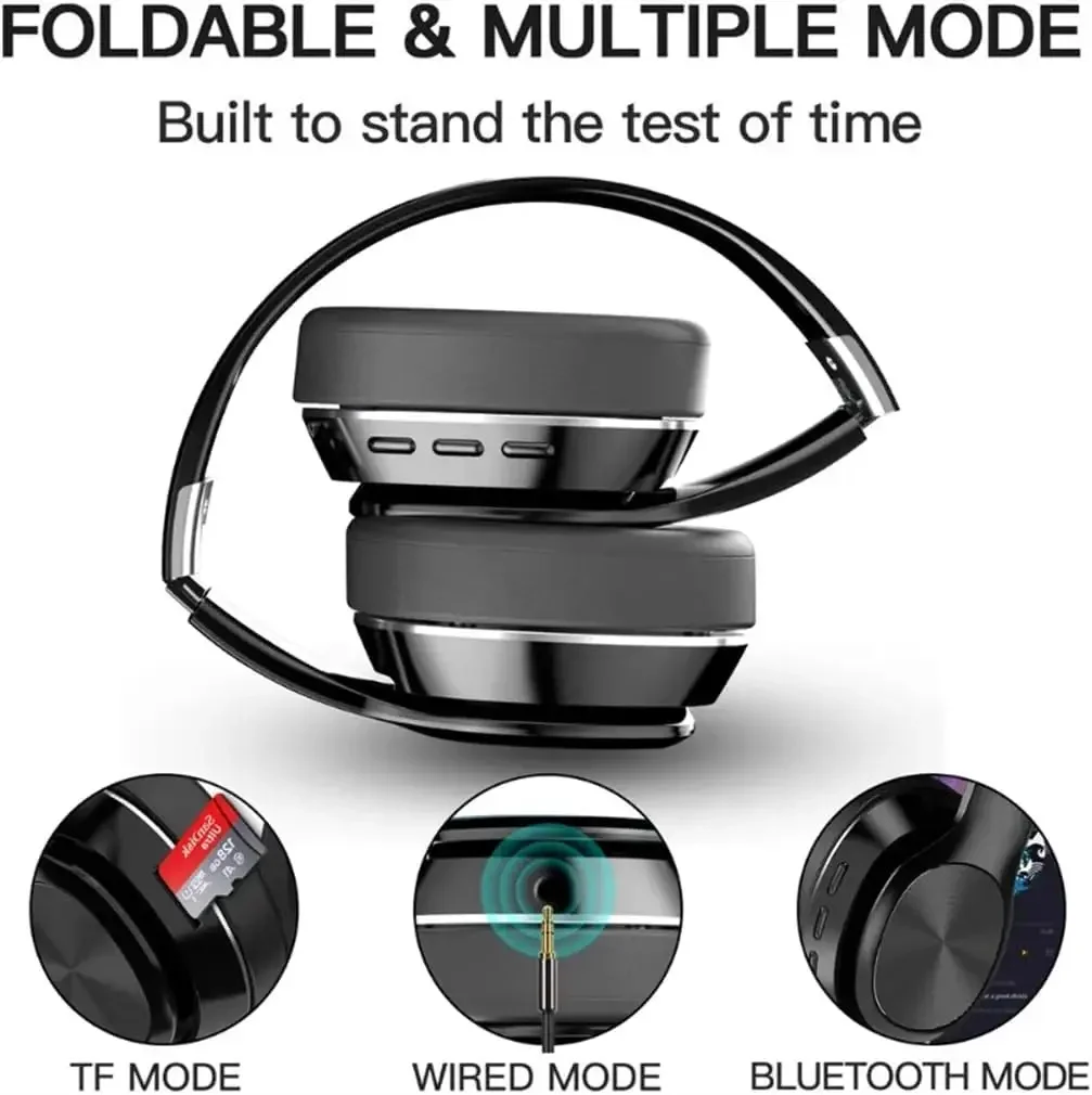 Αναδιπλούμενα Bluetooth Ακουστικά με TF Card και FM Radio - Image 2