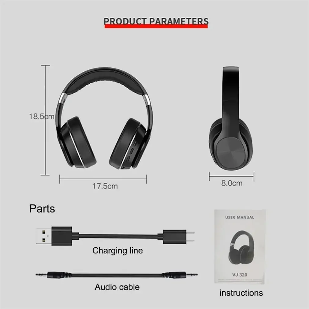 Αναδιπλούμενα Bluetooth Ακουστικά με TF Card και FM Radio - Image 6