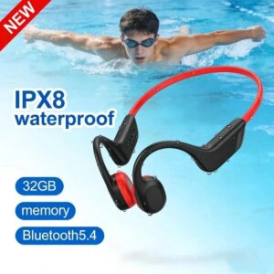 Bone Conduction Bluetooth Ακουστικά IPX8 για Κολύμβηση και Άθληση