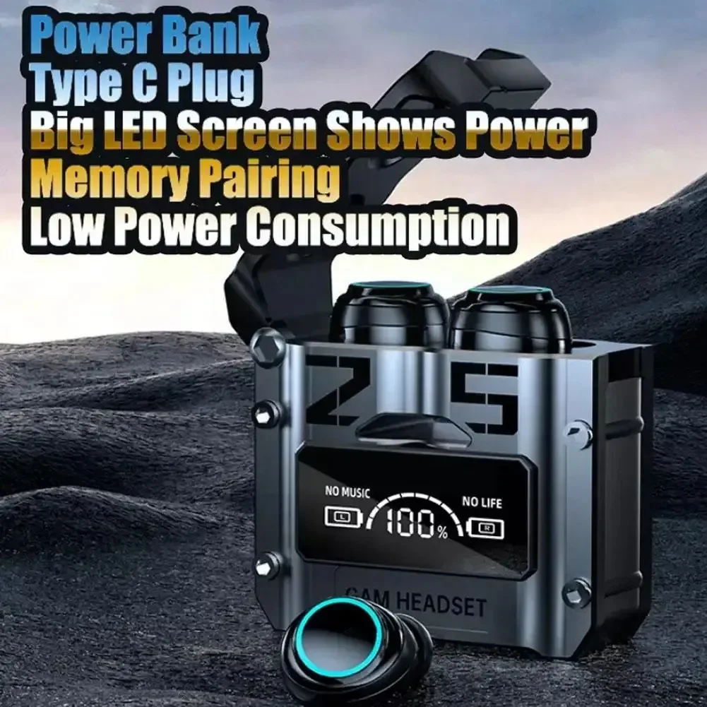 M25 TWS Bluetooth Ακουστικά με LED Οθόνη και Μικρόφωνο - Image 2