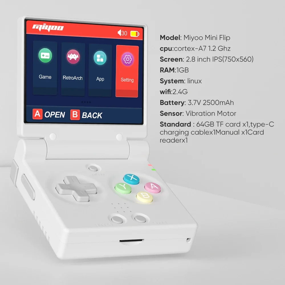 MIYOO MINI FLIP Retro Φορητή Κονσόλα Linux 2.8" - Image 6