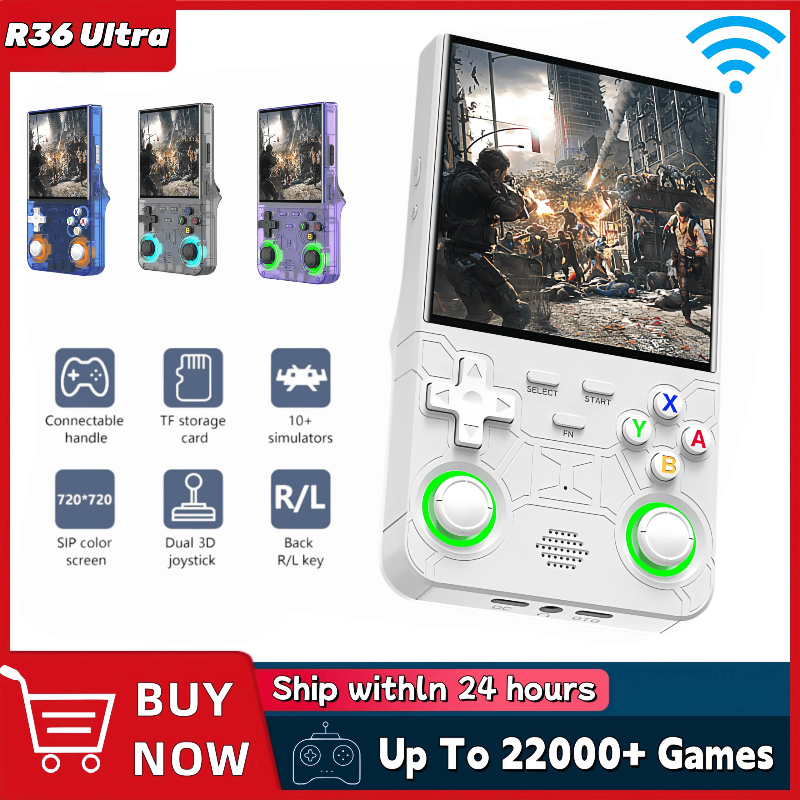 R36 Ultra Retro Κονσόλα WiFi με 20000+ Παιχνίδια