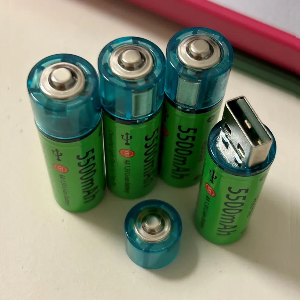 Επαναφορτιζόμενη Μπαταρία AA USB για Παιχνίδια και Κάμερες - Image 2