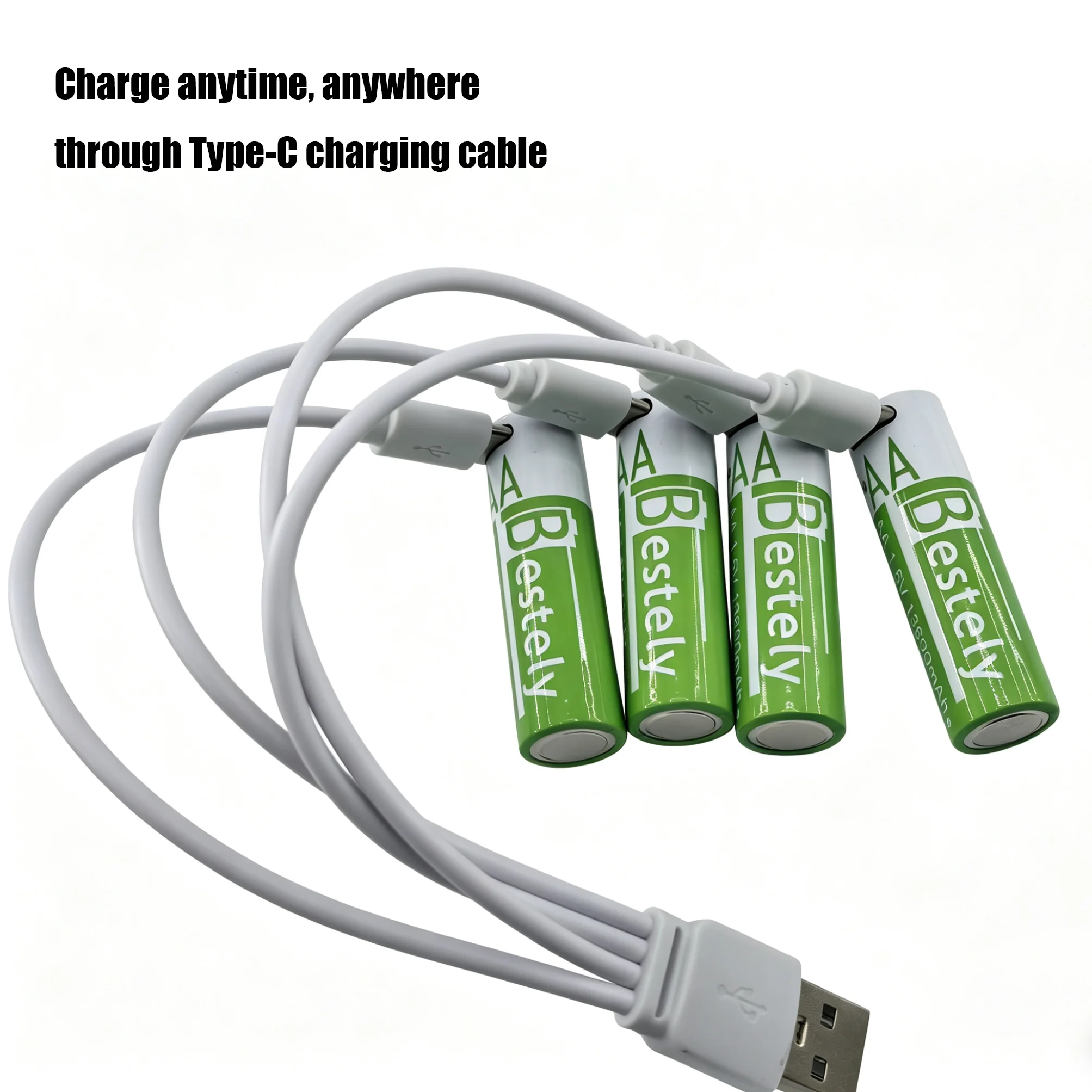 Bestely Επαναφορτιζόμενη Μπαταρία AA 1.5V με USB-C - Image 3