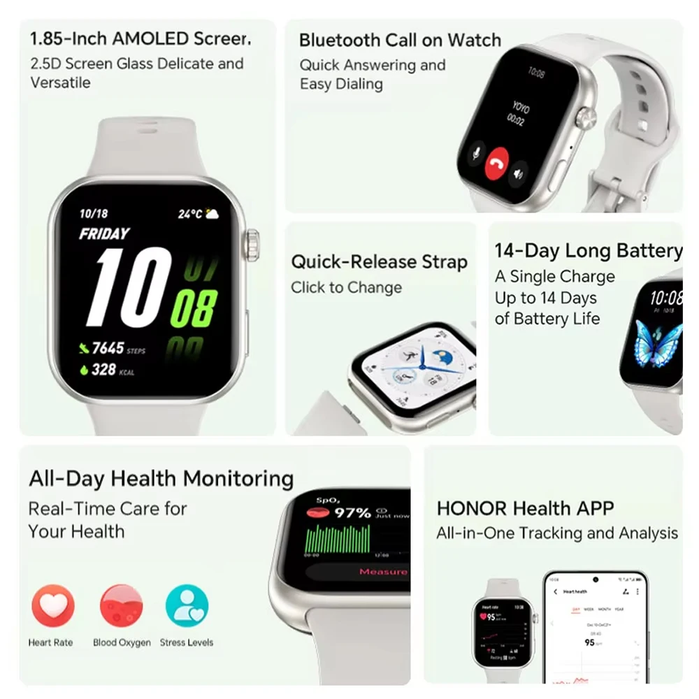 HONOR CHOICE Watch 2i Smartwatch AMOLED με Παρακολούθηση Υγείας - Image 2