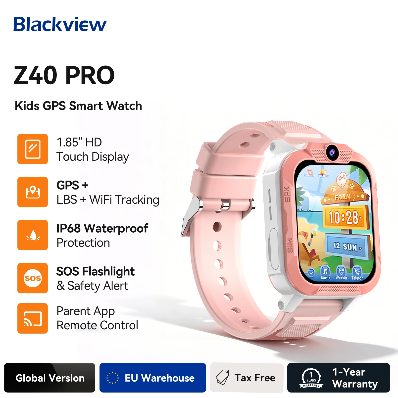 Blackview Z40 Pro Παιδικό Smartwatch 4G με GPS