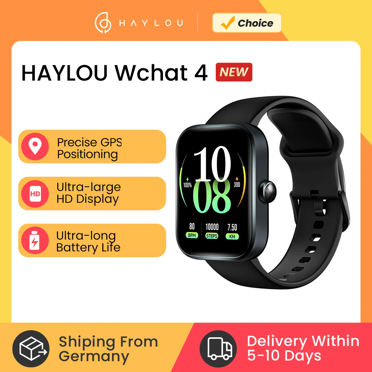 HAYLOU Watch 4 GPS Smartwatch με Bluetooth Κλήσεις