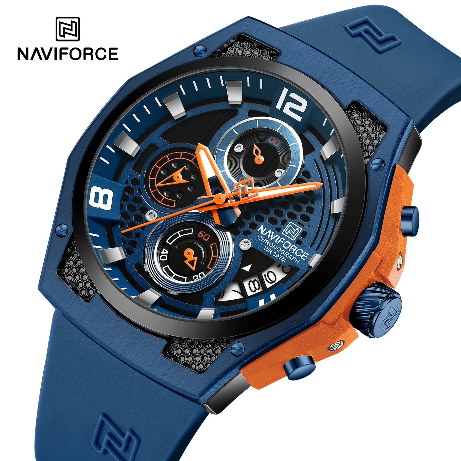 NAVIFORCE Ανδρικό Ρολόι Quartz με Λουράκι Σιλικόνης