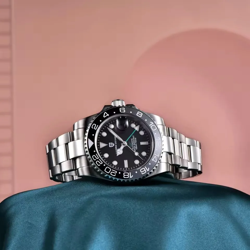PAGANI DESIGN Αυτόματο GMT Ρολόι 40mm με Κρύσταλλο Ζαφειριού - Image 4