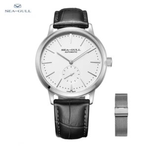 Seagull 6075 Ανδρικό Μηχανικό Ρολόι με Δερμάτινο Λουράκι