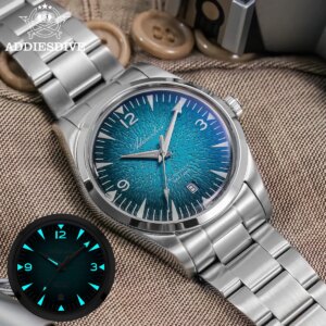 ADDIESDIVE Ανδρικό Μηχανικό Ρολόι 39mm με Gradient Καντράν