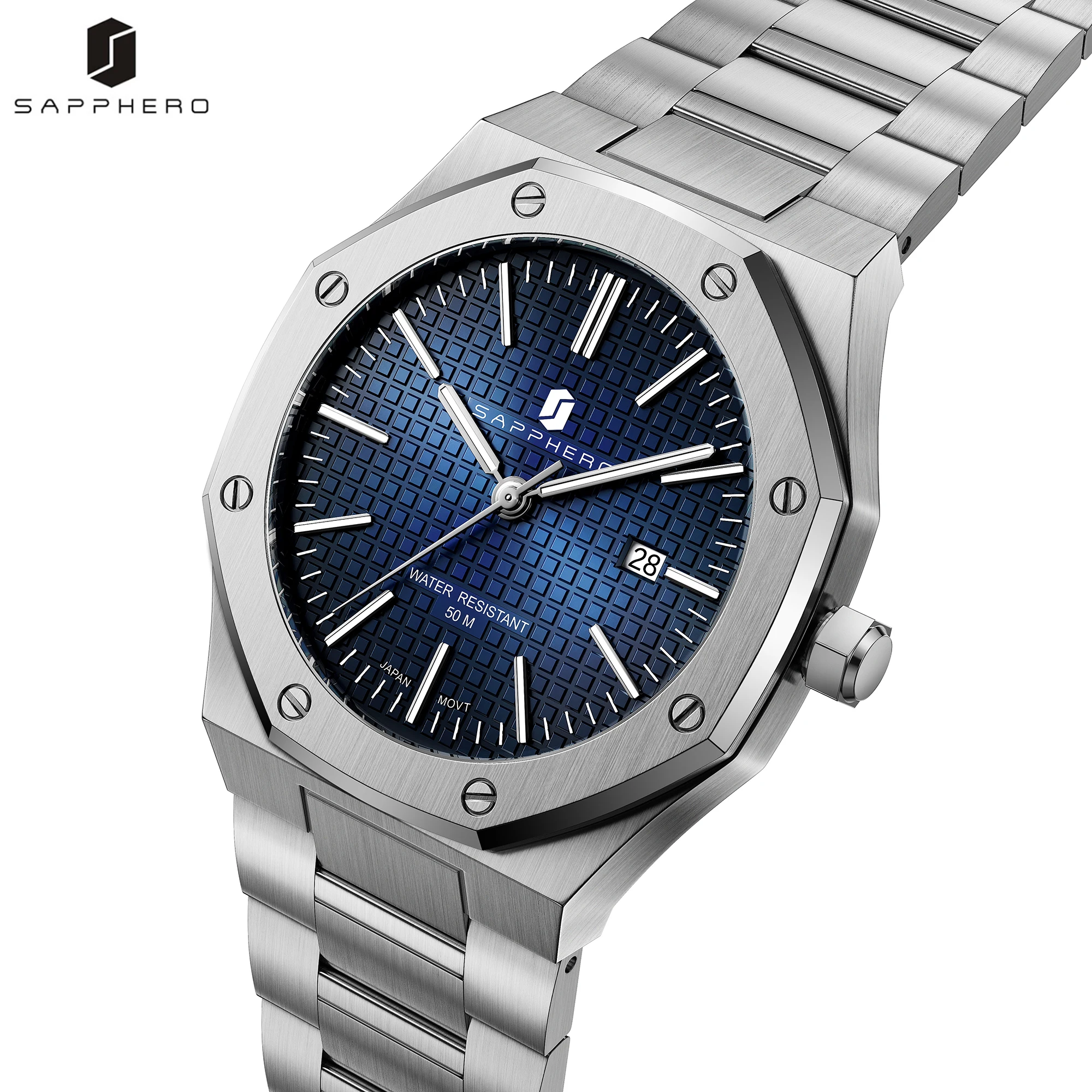 SAPPHERO Ανδρικό Ρολόι Quartz με Ένδειξη Ημερομηνίας - Image 2