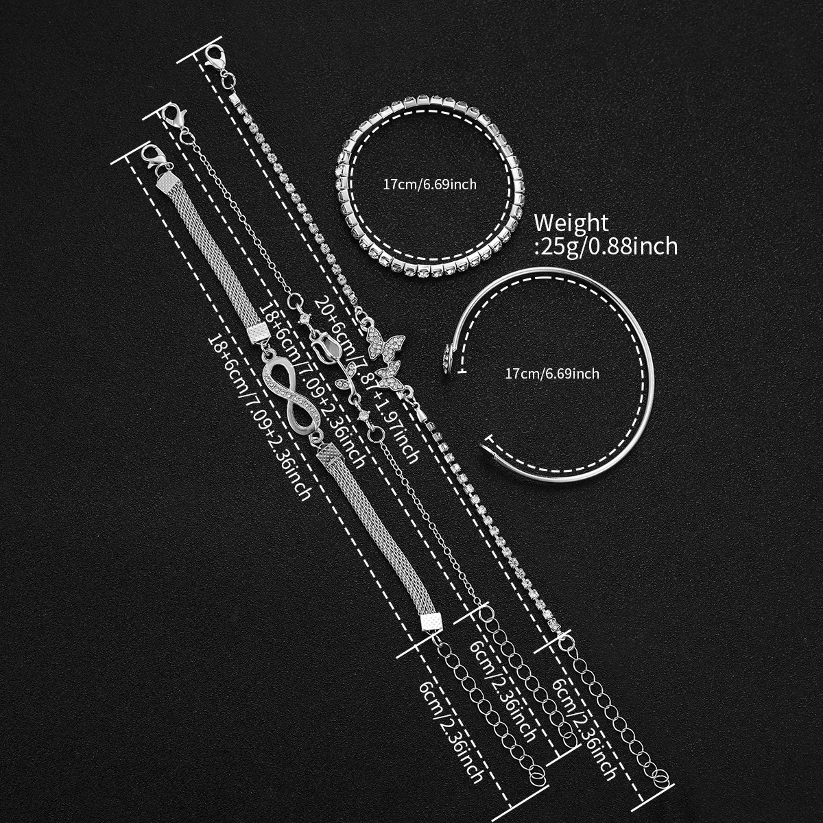 Σετ 6 Γυναικείων Ρολογιών Quartz με Βραχιόλια - Image 6