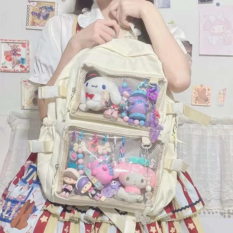Japanese Kawaii Ita Backpack Διάφανο Σακίδιο Μεγάλης Χωρητικότητας