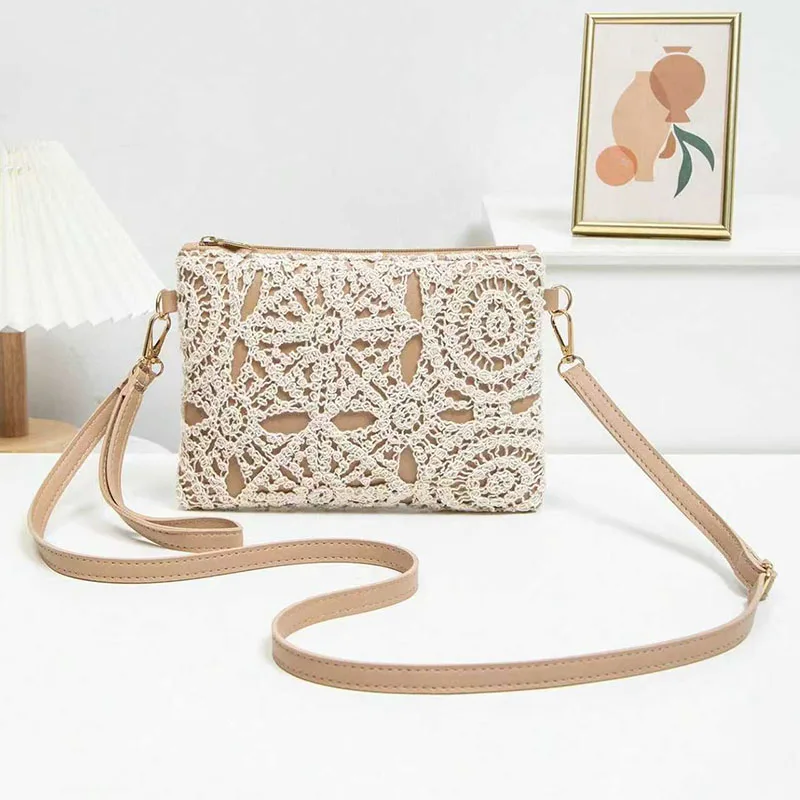 Boho Υφαντή Χιαστί Τσάντα Παραλίας