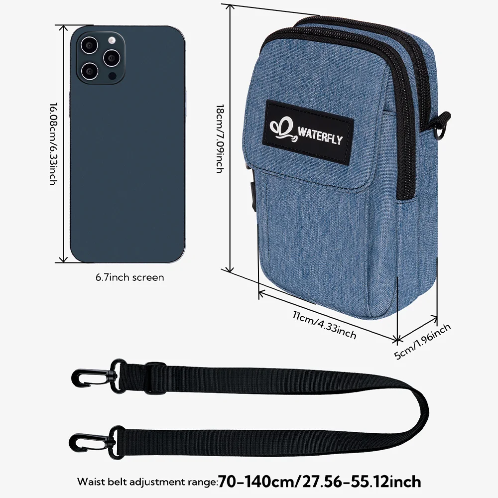 WATERFLY Mini Χιαστί Τσάντα Μέσης Unisex - Image 2